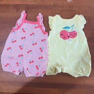 Cherry Print Kids Bodysuit Set